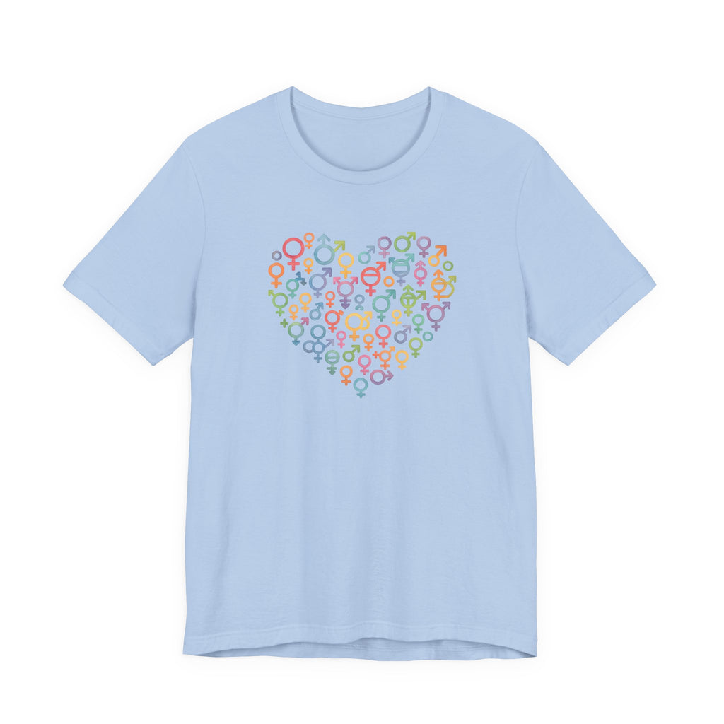 Gender Symbol Heart ( 1 )Unisex T-shirt for Pride & Inclusion