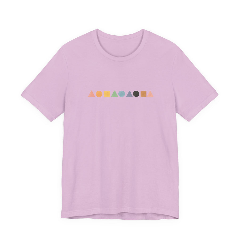 Geometric Shapes Unisex T-shirt - Pastel Colors LGBTQ+ Friendly