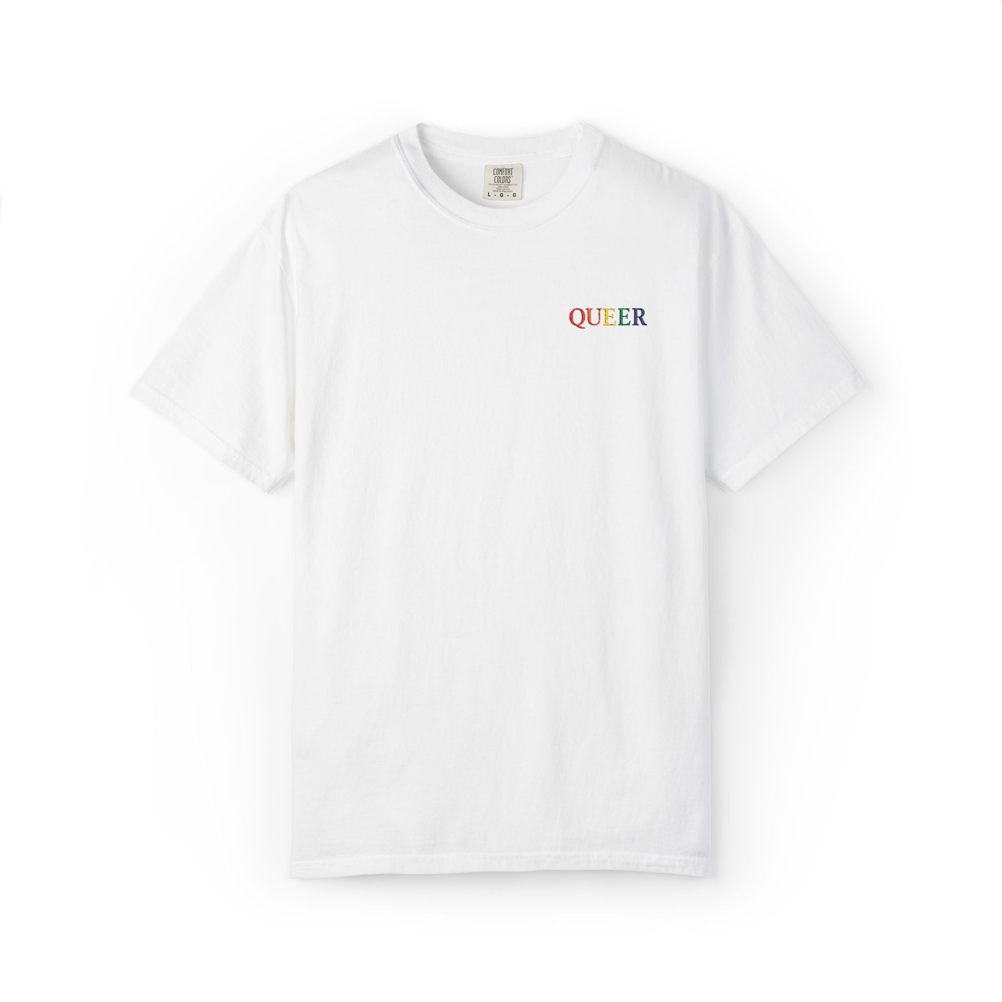 Rainbow Queer Embroidered Unisex T-shirt