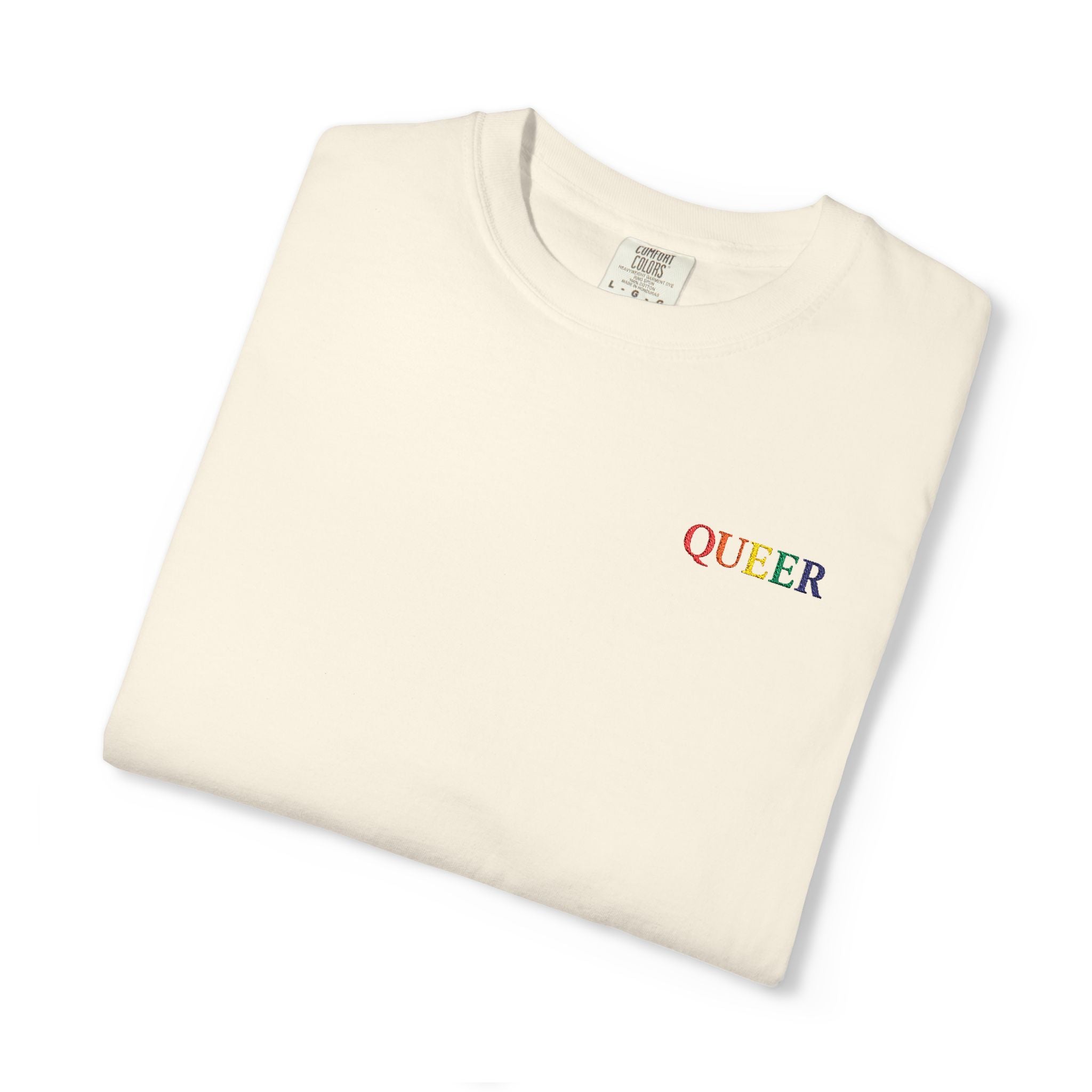 Rainbow Queer Embroidered Unisex T-shirt