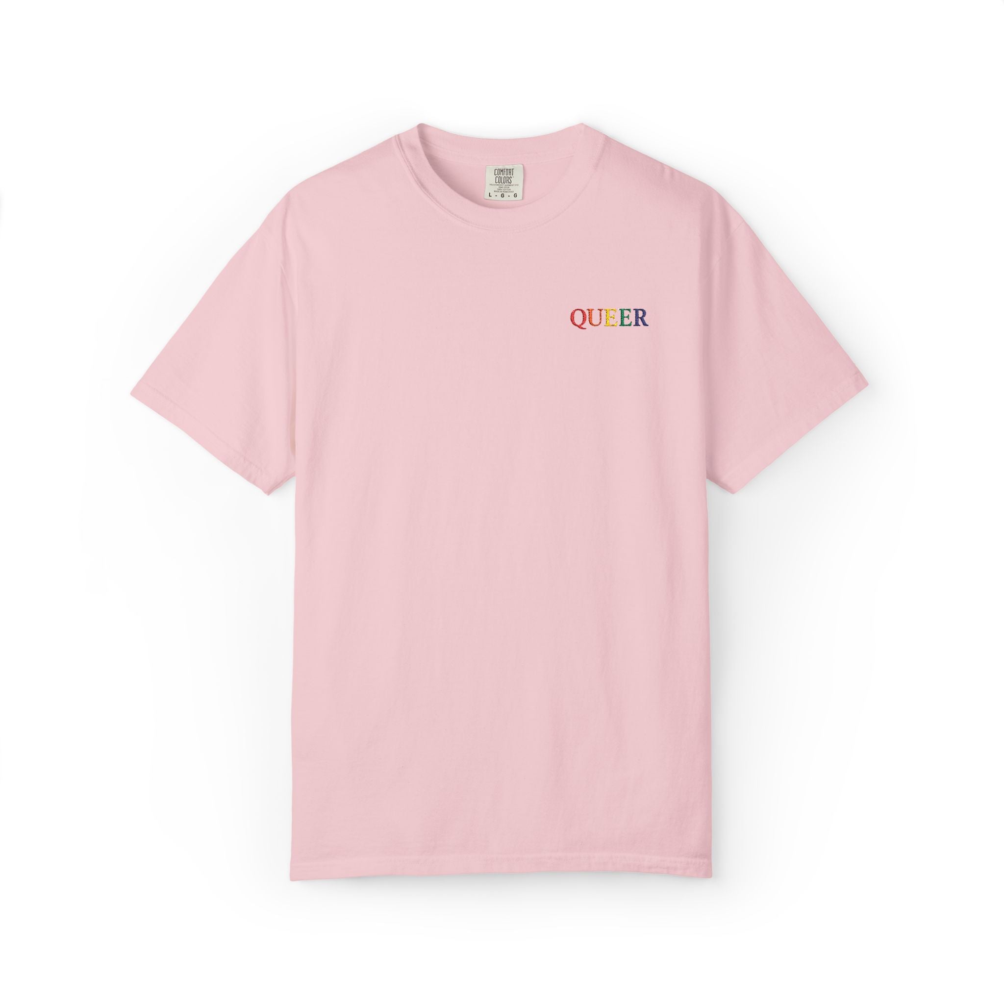 Rainbow Queer Embroidered Unisex T-shirt