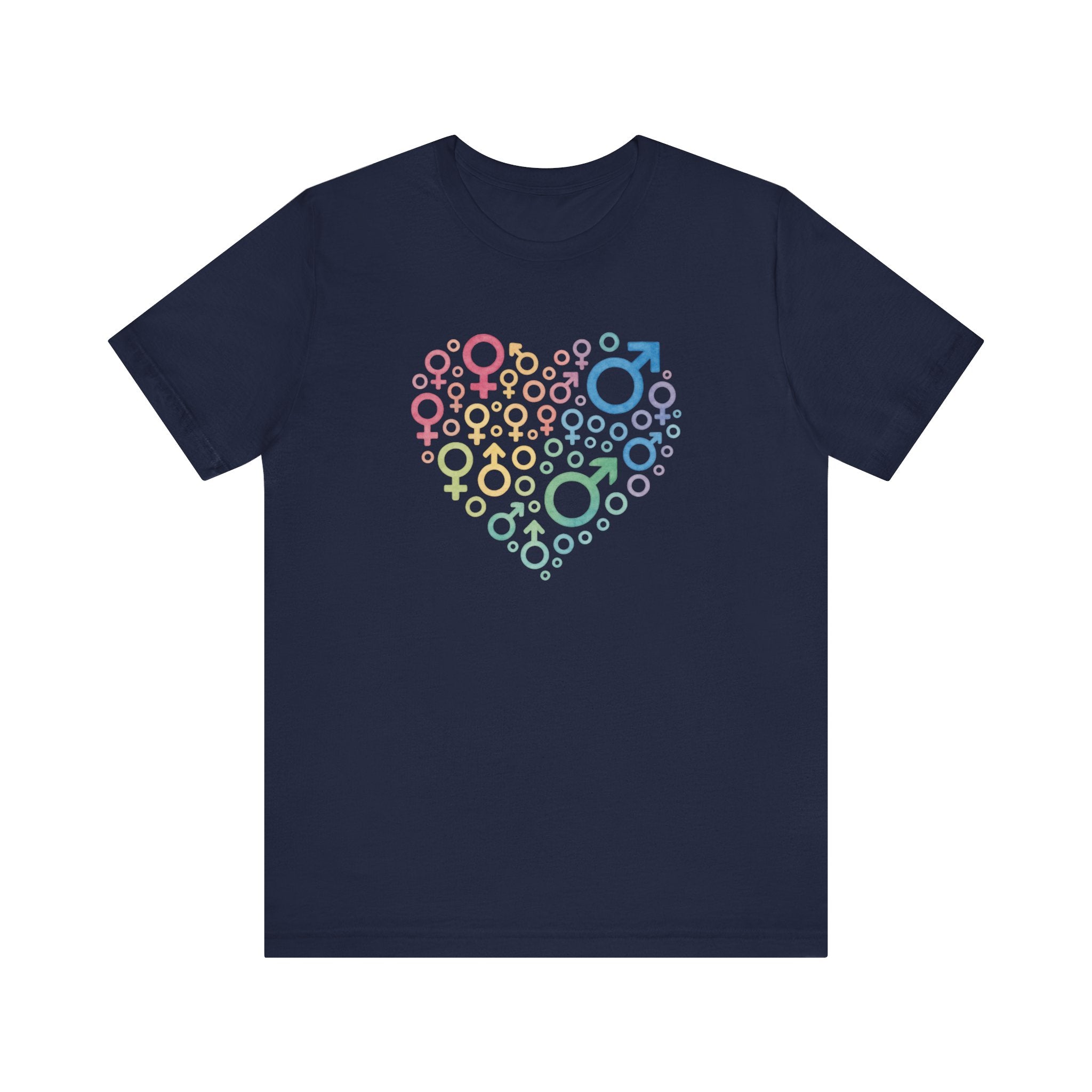 Gender Symbol Heart ( 2) Unisex Shirt - Pride LGBTQ+ Inclusive Watercolor Tee