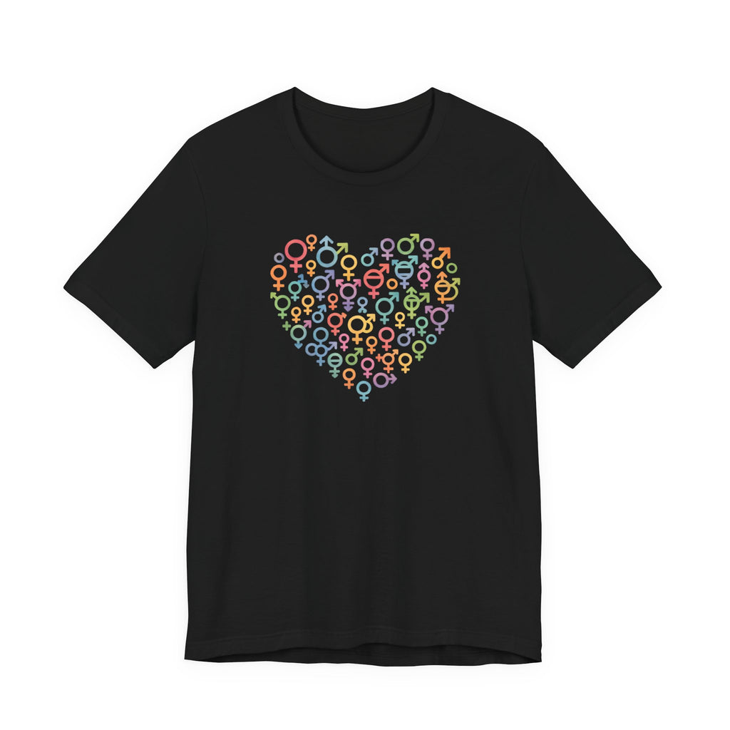 Gender Symbol Heart ( 1 )Unisex T-shirt for Pride & Inclusion