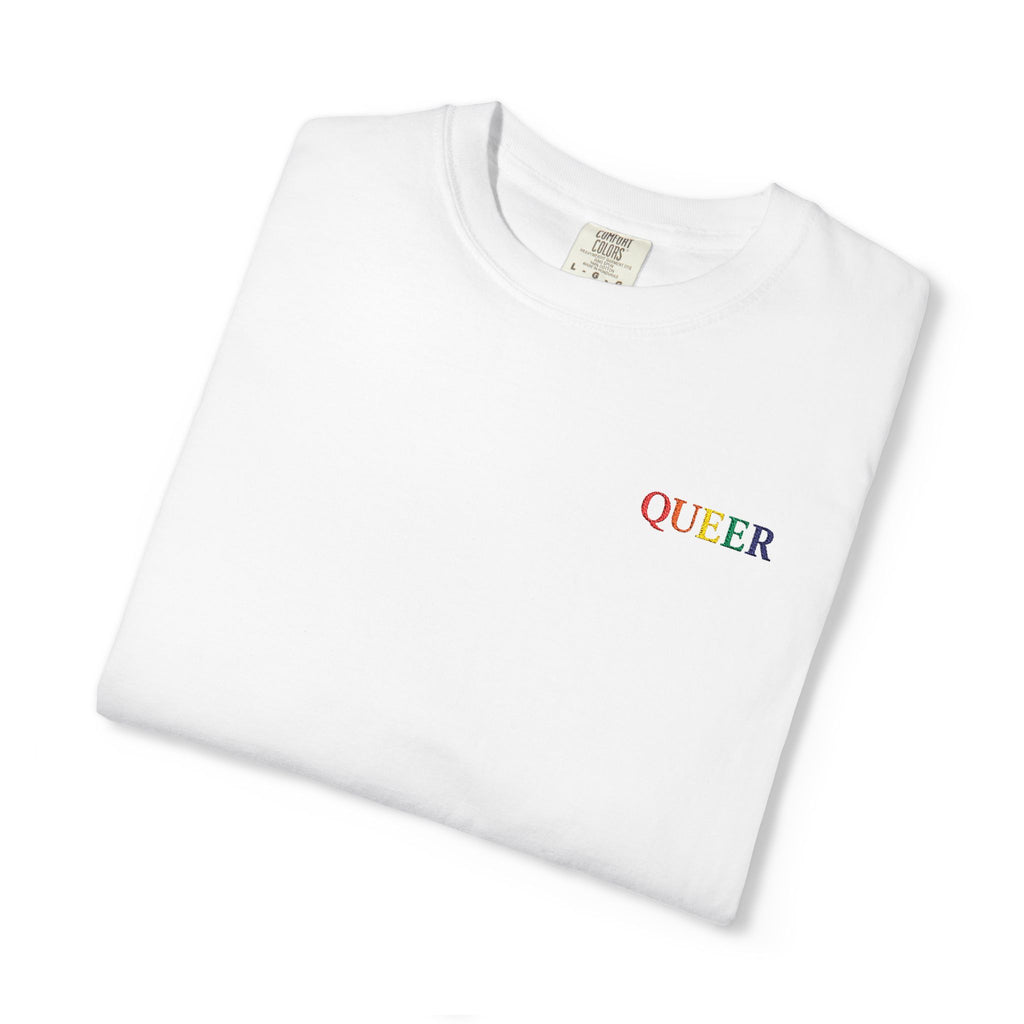Rainbow Queer Embroidered Unisex T-shirt