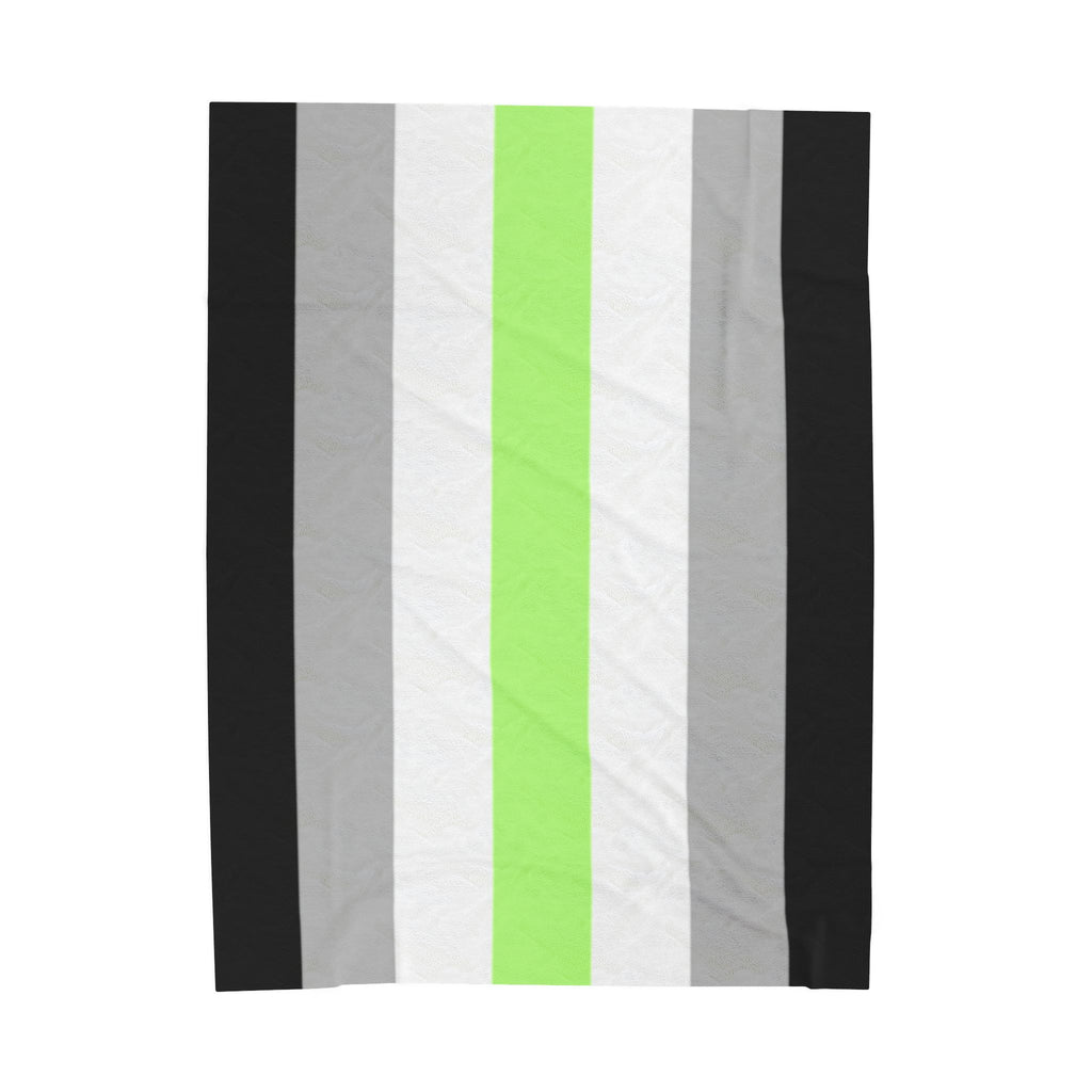 Plush Blanket - Agender Pride Flag - LGBT Pride Home Decor
