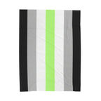 Plush Blanket - Agender Pride Flag - LGBT Pride Home Decor
