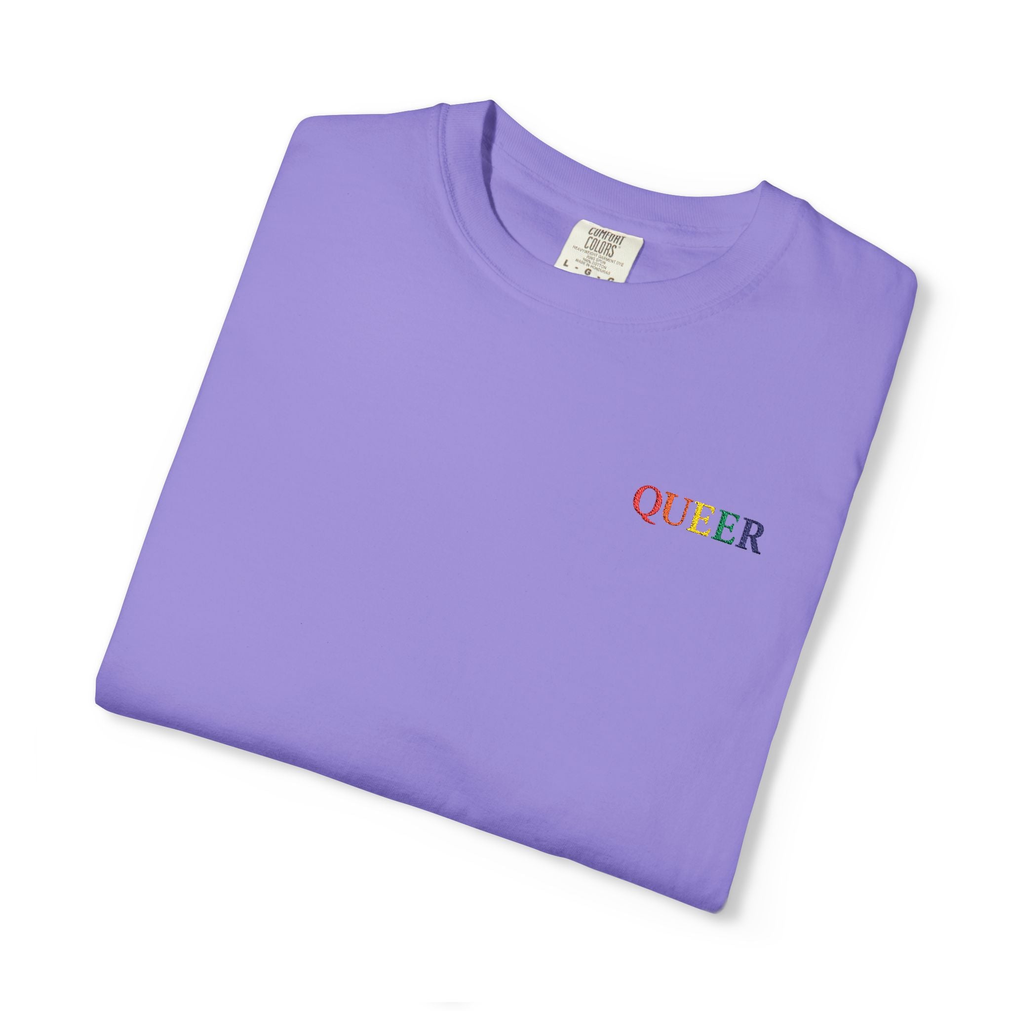 Rainbow Queer Embroidered Unisex T-shirt