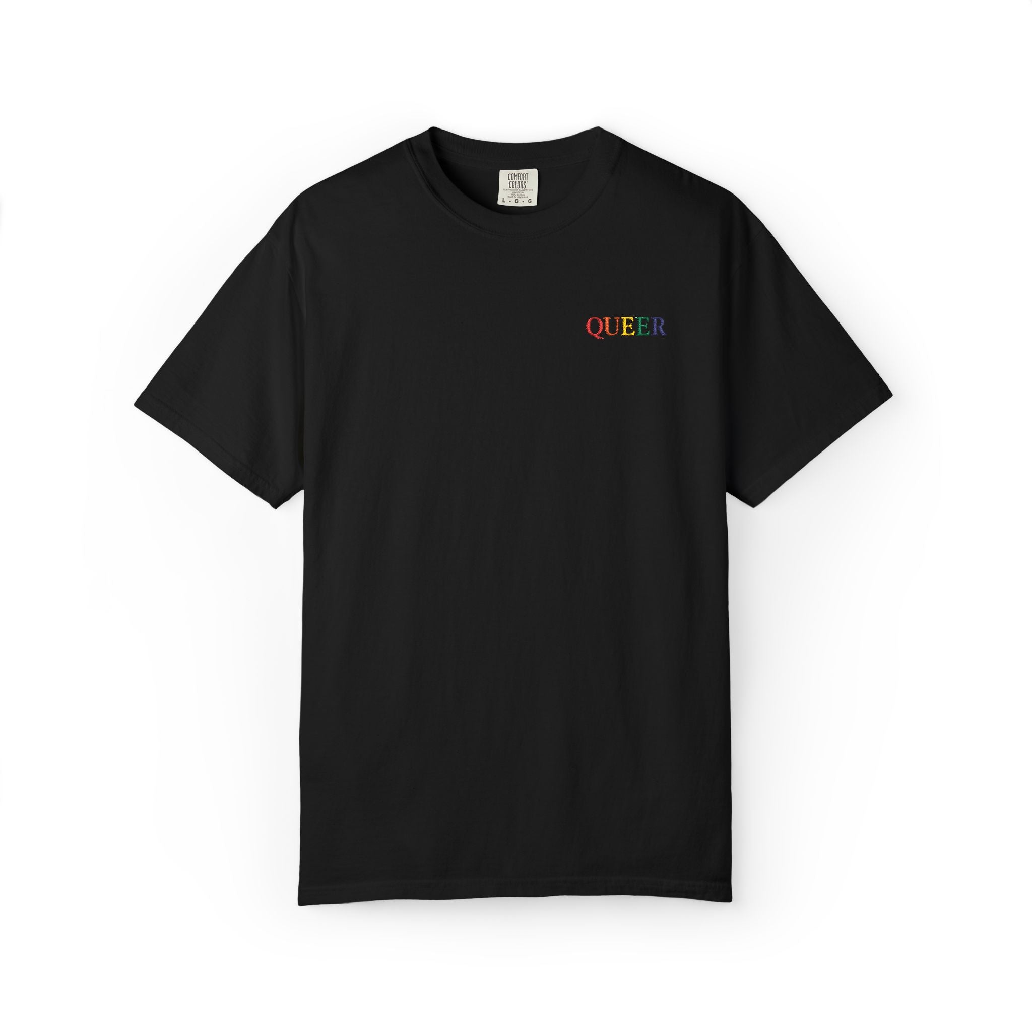Rainbow Queer Embroidered Unisex T-shirt