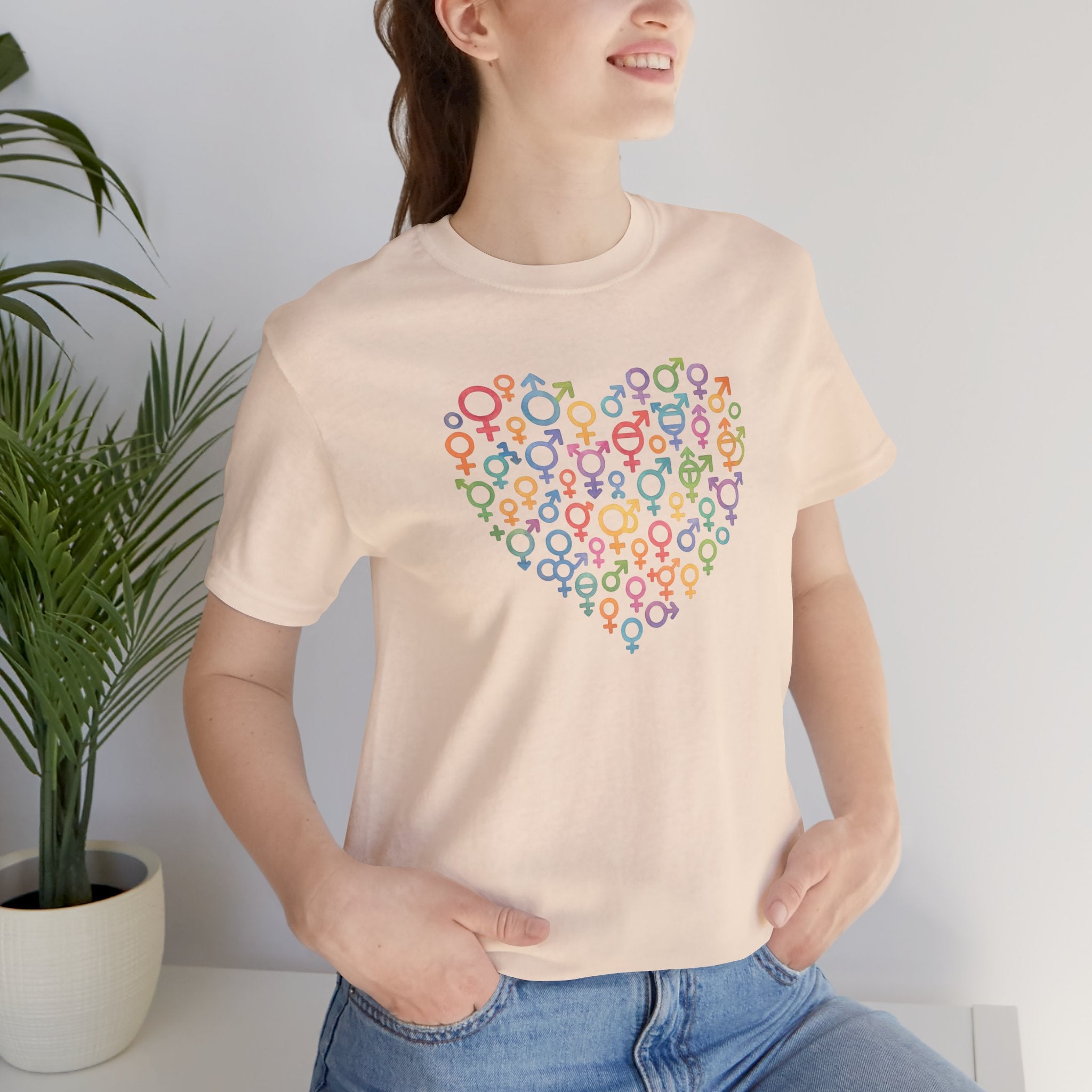 Gender Symbol Heart Unisex T-shirt