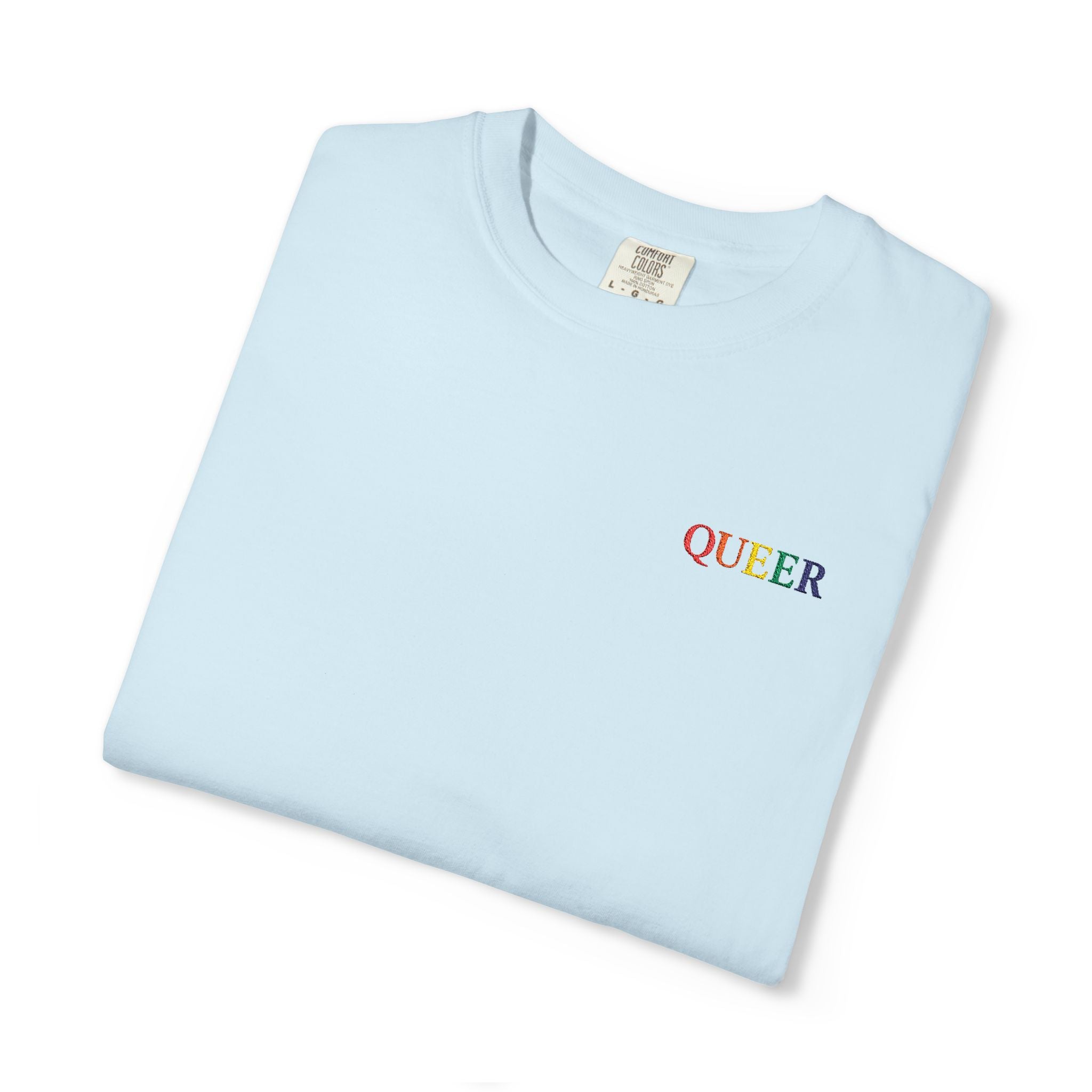 Rainbow Queer Embroidered Unisex T-shirt