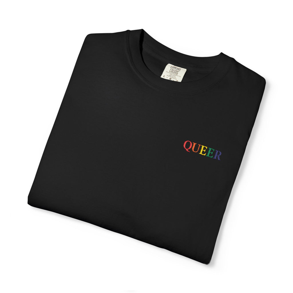 Rainbow Queer Embroidered Unisex T-shirt