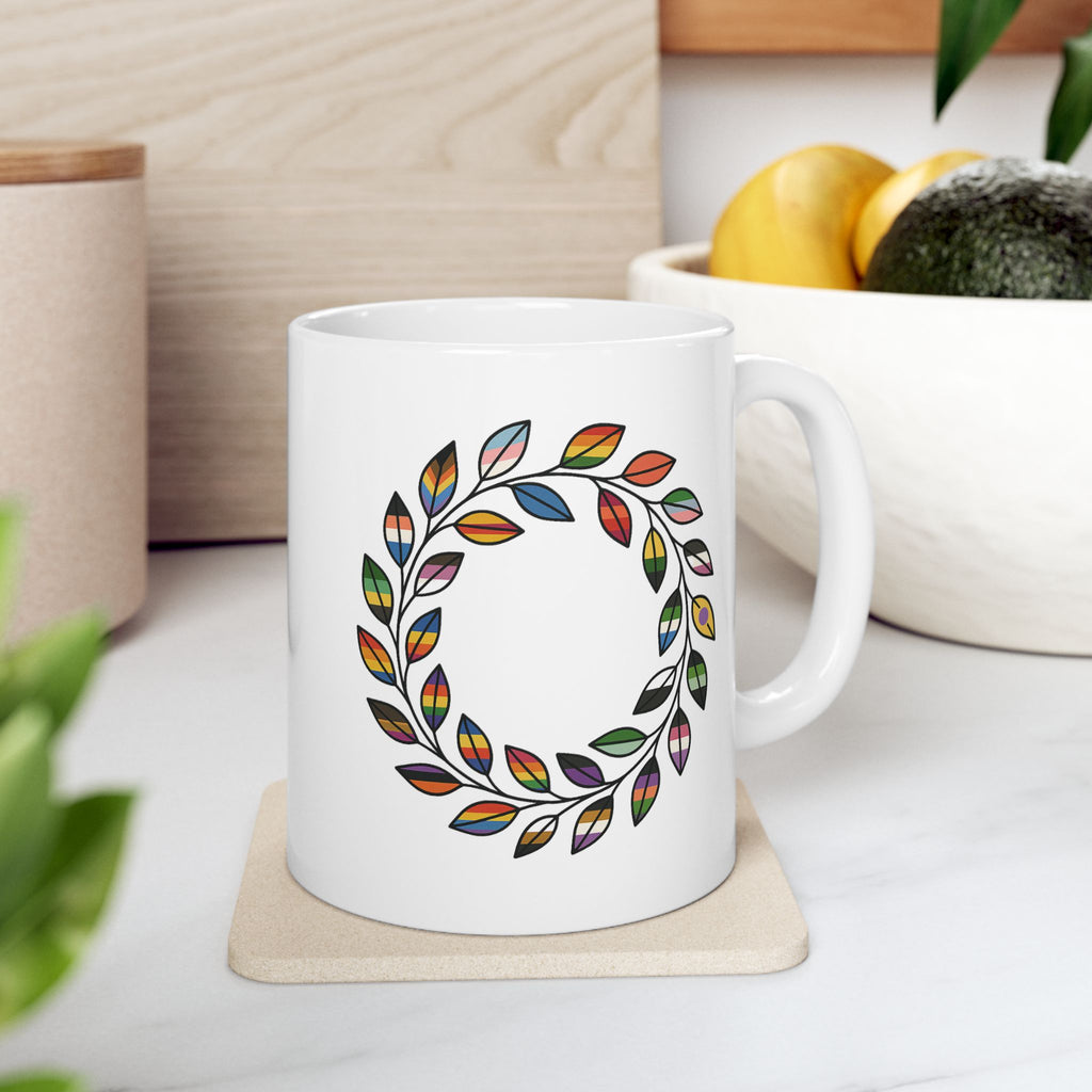 Wreath Pride Flags Mug 11oz / 15oz