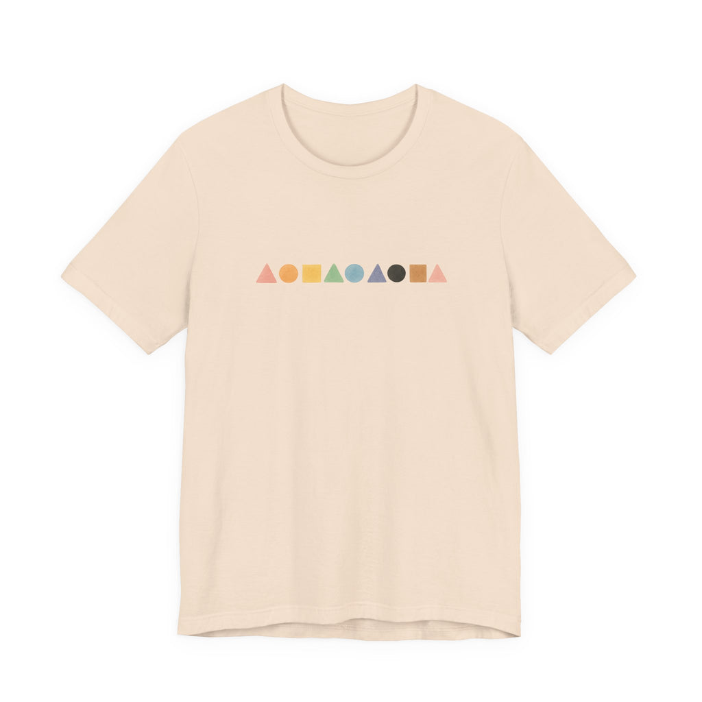 Geometric Shapes Unisex T-shirt - Pastel Colors LGBTQ+ Friendly
