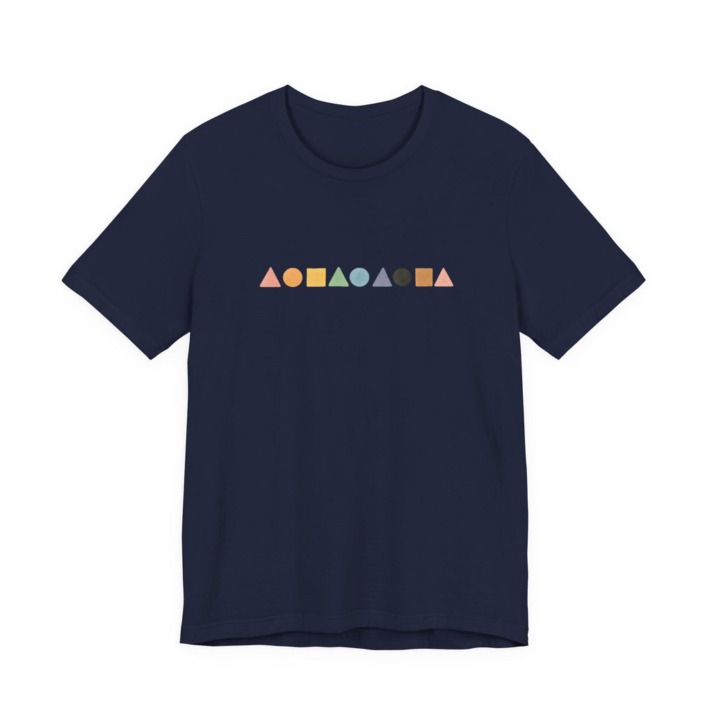 Geometric Shapes Unisex T-shirt - Pastel Colors LGBTQ+ Friendly
