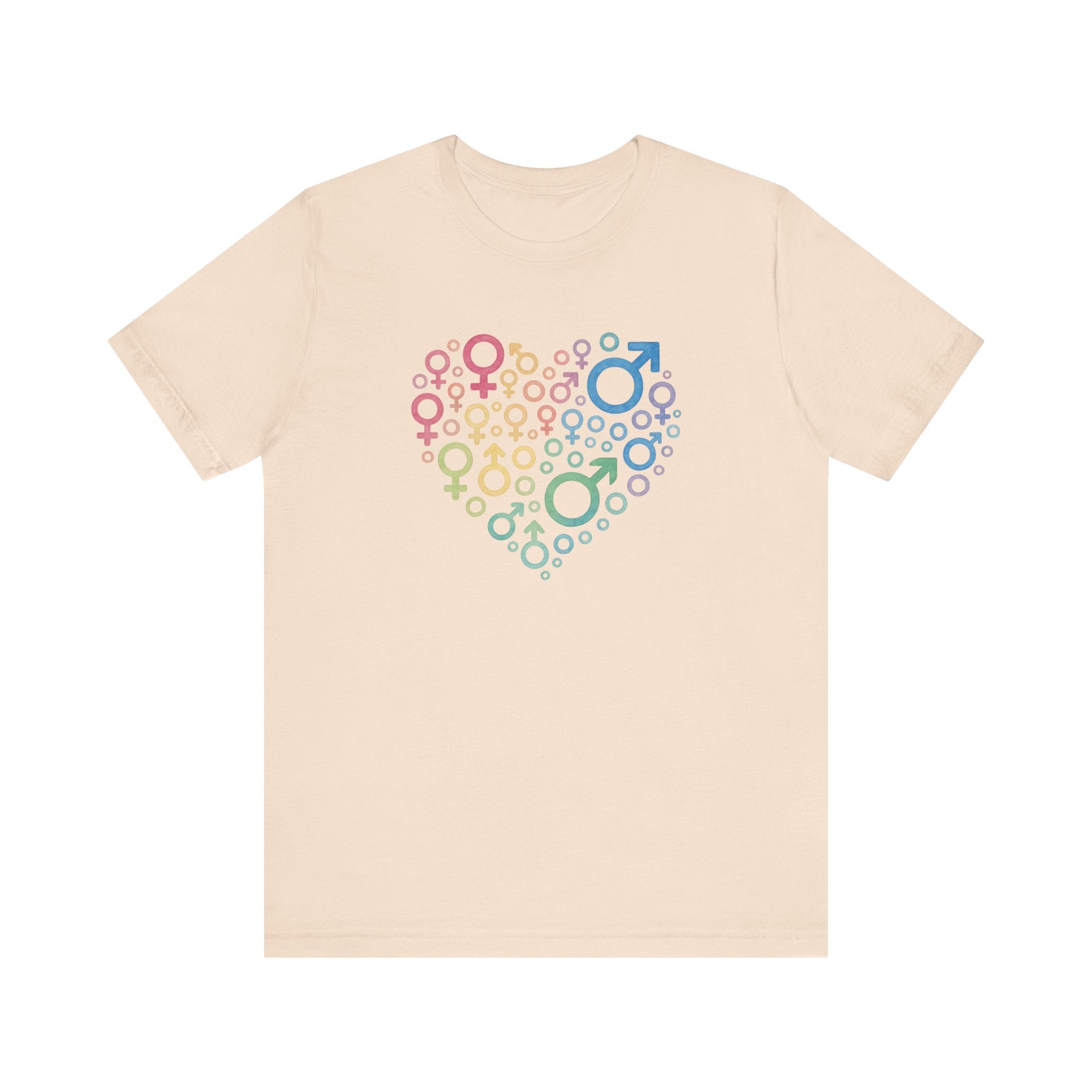 Gender Symbol Heart ( 2) Unisex Shirt - Pride LGBTQ+ Inclusive Watercolor Tee