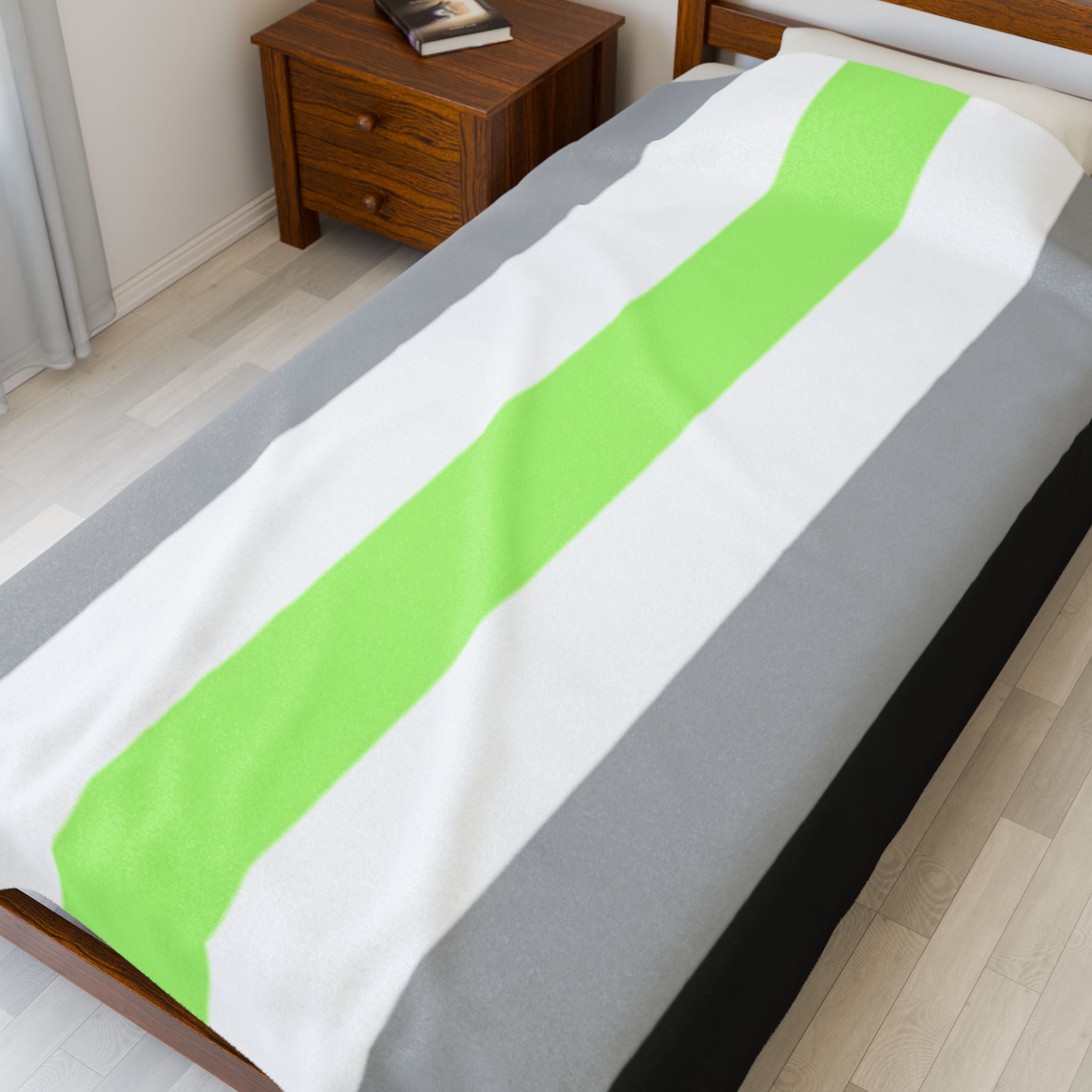 Plush Blanket - Agender Pride Flag - LGBT Pride Home Decor