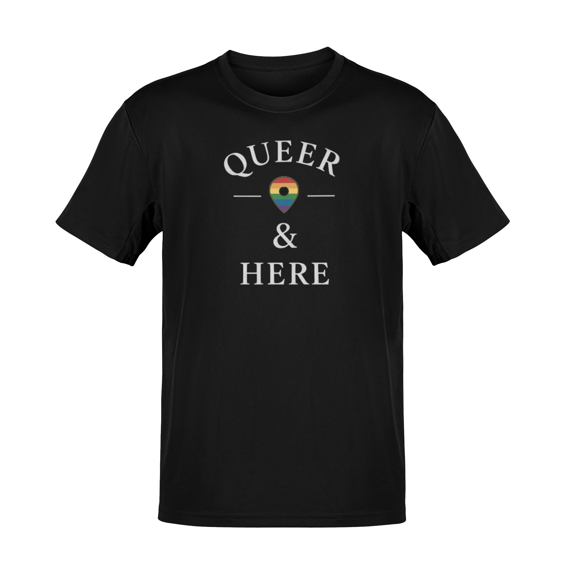 Rainbow Queer and Here T-shirt