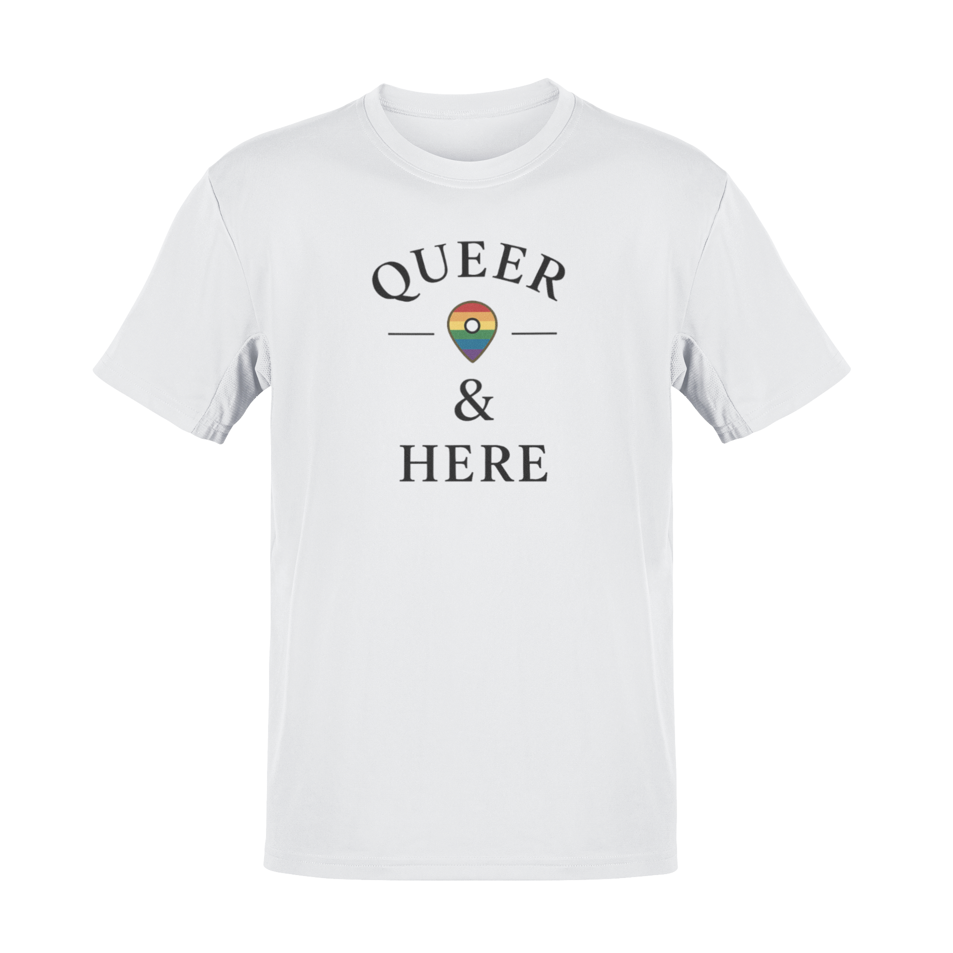Rainbow Queer and Here T-shirt