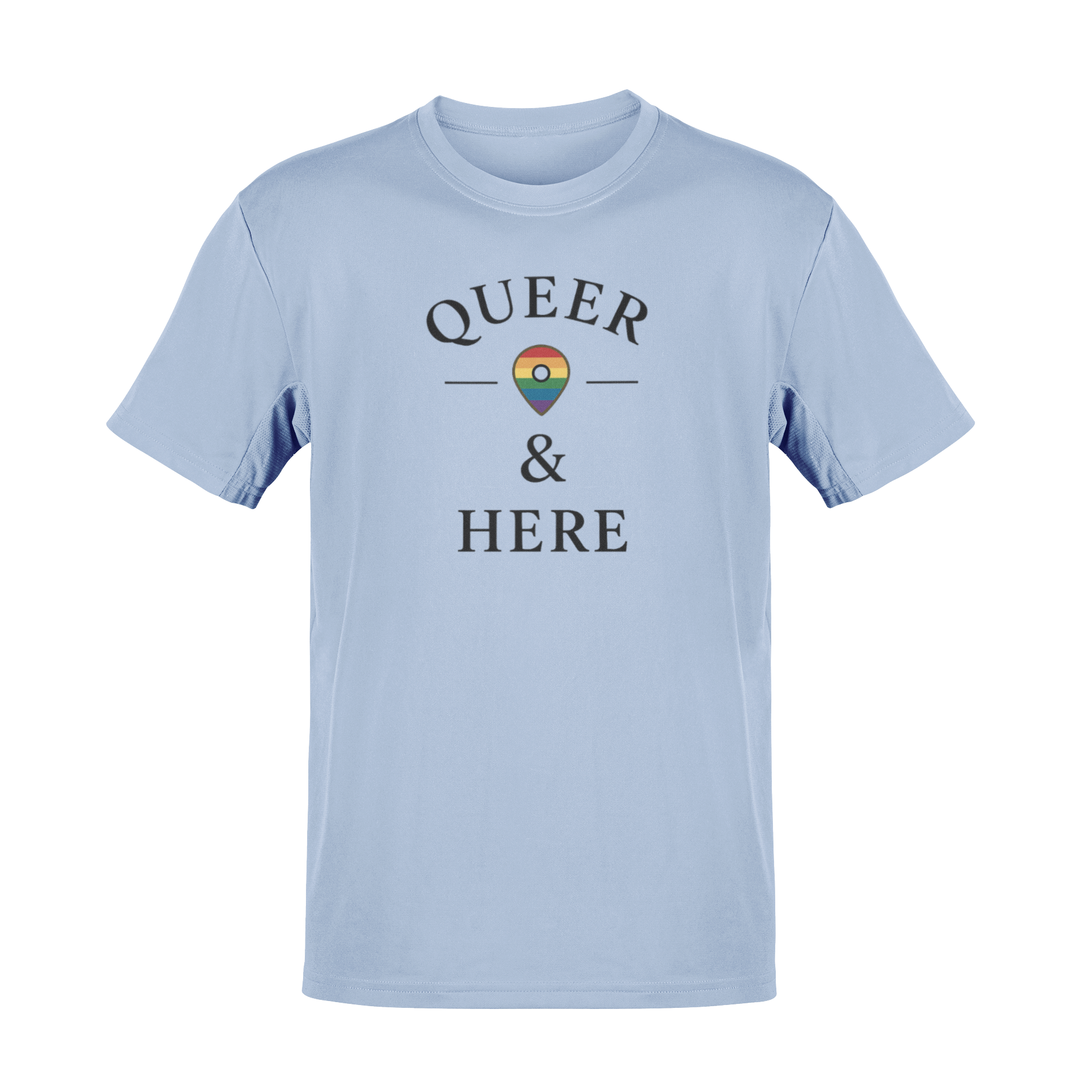 Rainbow Queer and Here T-shirt