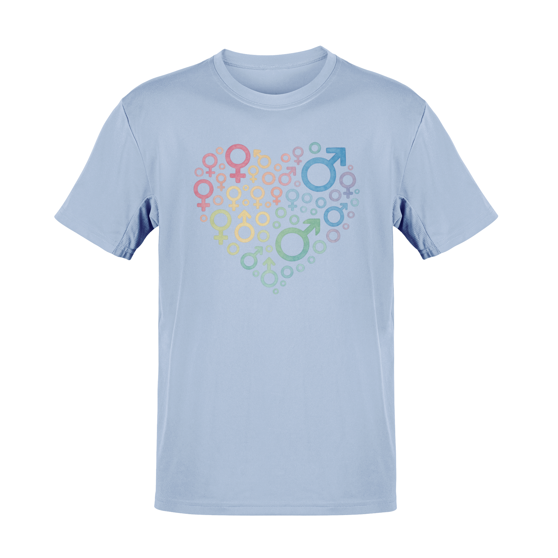 Gender Symbol Heart ( 2) Unisex Shirt - Pride LGBTQ+ Inclusive Watercolor Tee