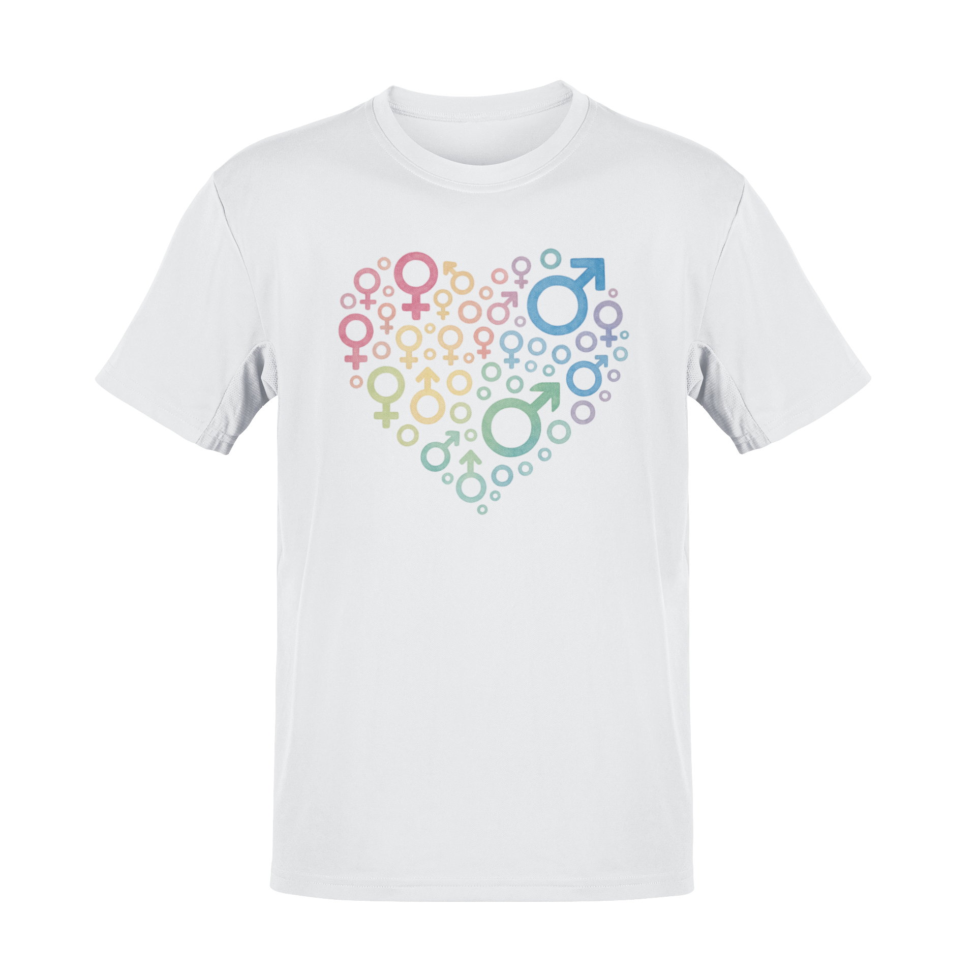 Gender Symbol Heart ( 2) Unisex Shirt - Pride LGBTQ+ Inclusive Watercolor Tee