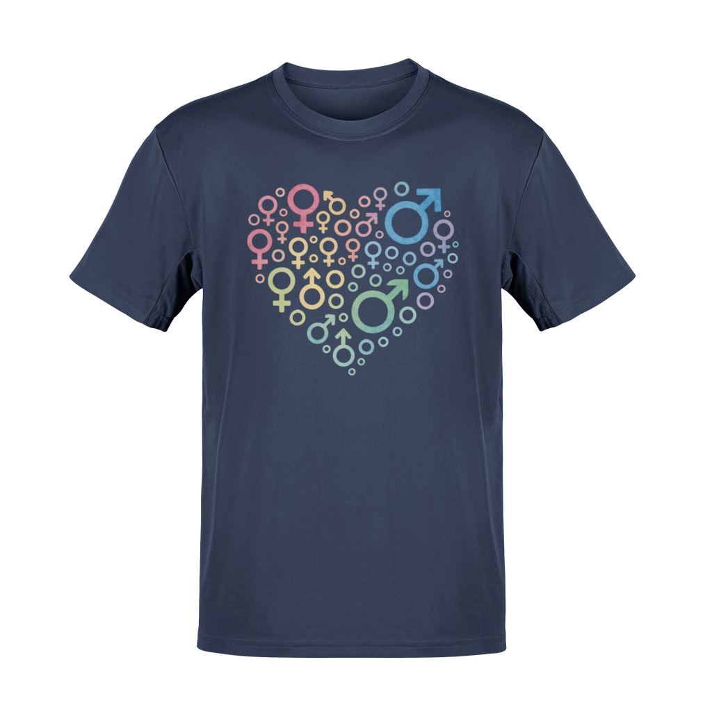 Gender Symbol Heart ( 2) Unisex Shirt - Pride LGBTQ+ Inclusive Watercolor Tee