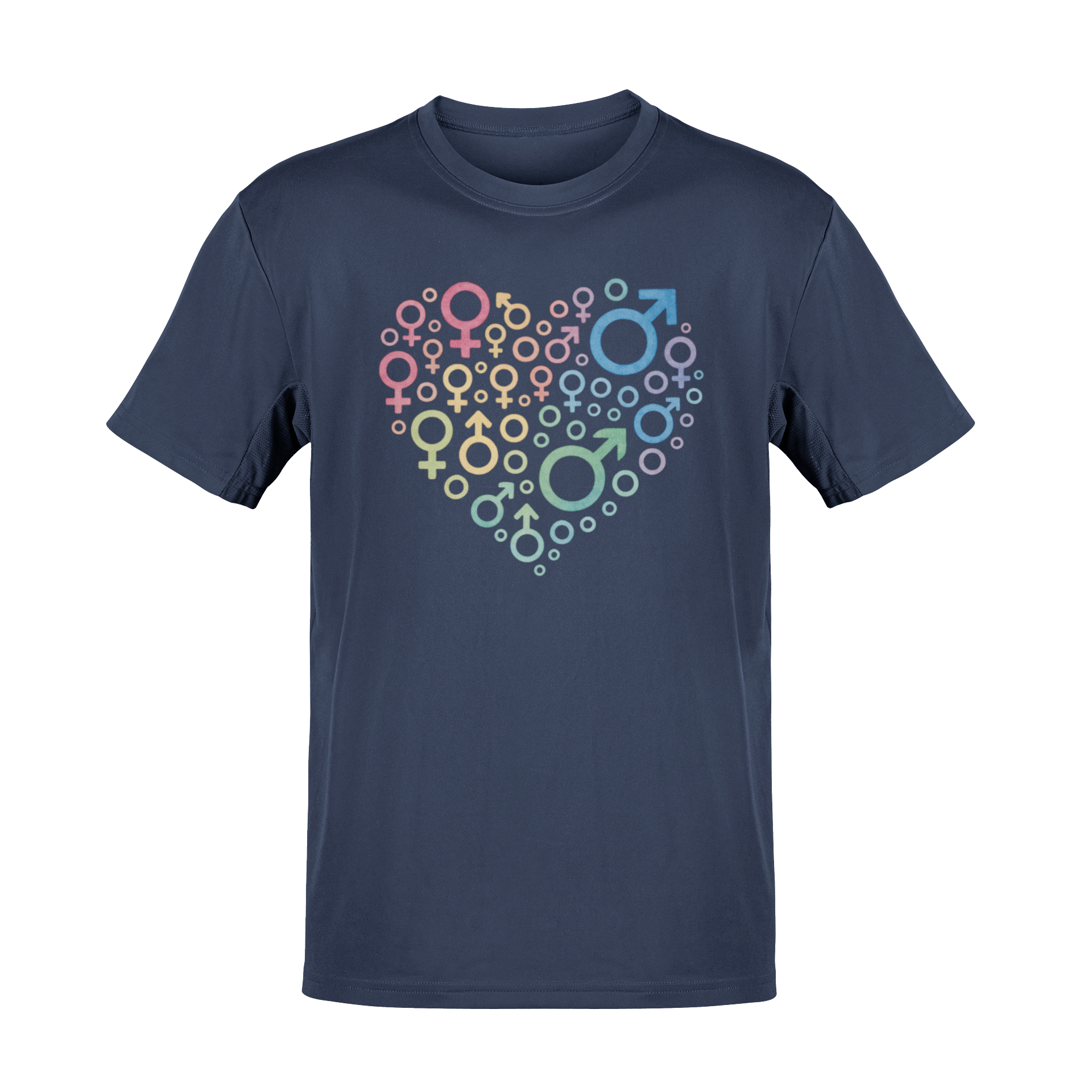 Gender Symbol Heart ( 2) Unisex Shirt - Pride LGBTQ+ Inclusive Watercolor Tee