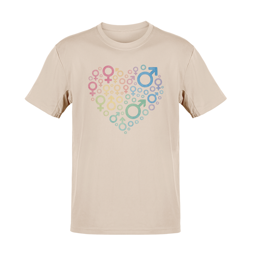 Gender Symbol Heart ( 2) Unisex Shirt - Pride LGBTQ+ Inclusive Watercolor Tee