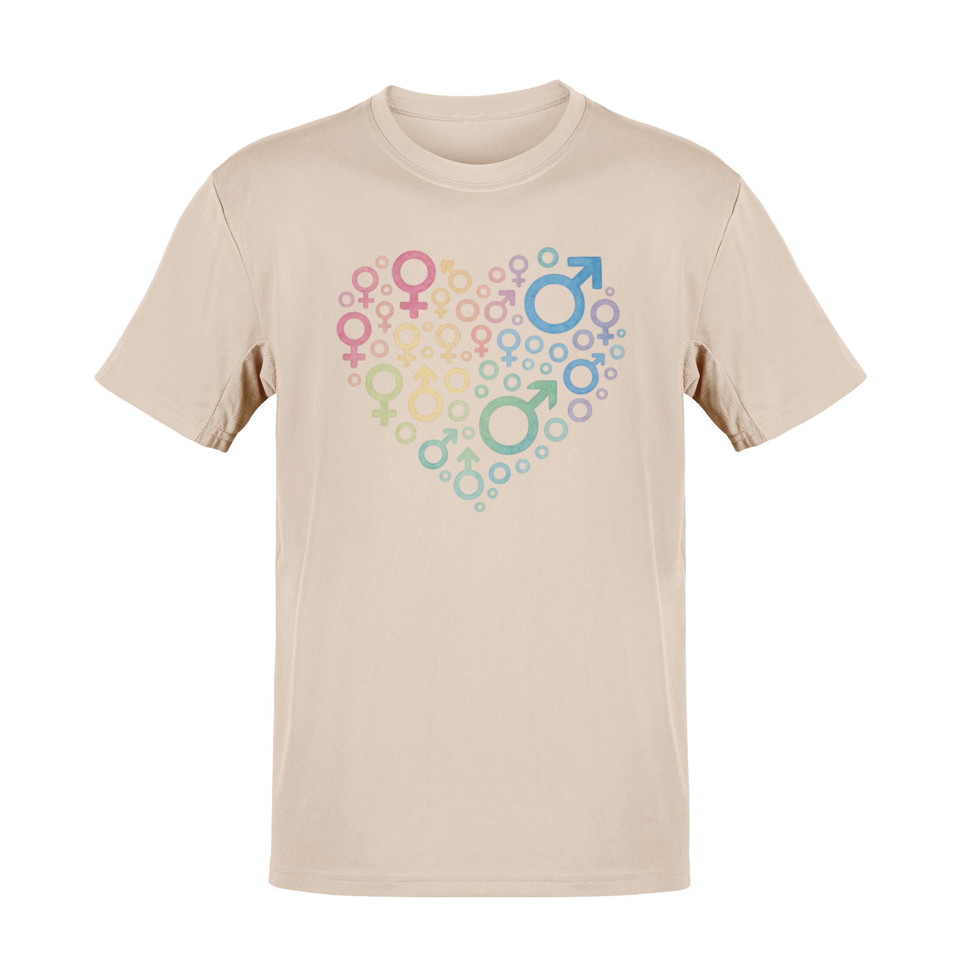Gender Symbol Heart ( 2) Unisex Shirt - Pride LGBTQ+ Inclusive Watercolor Tee