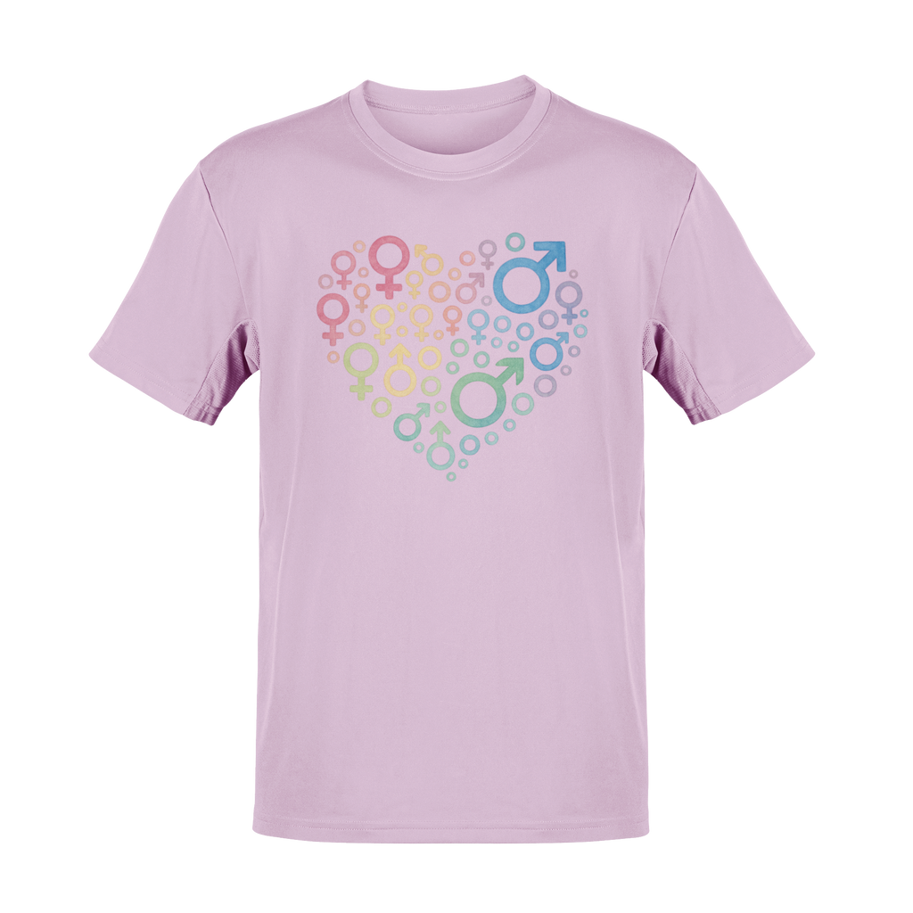 Gender Symbol Heart ( 2) Unisex Shirt - Pride LGBTQ+ Inclusive Watercolor Tee