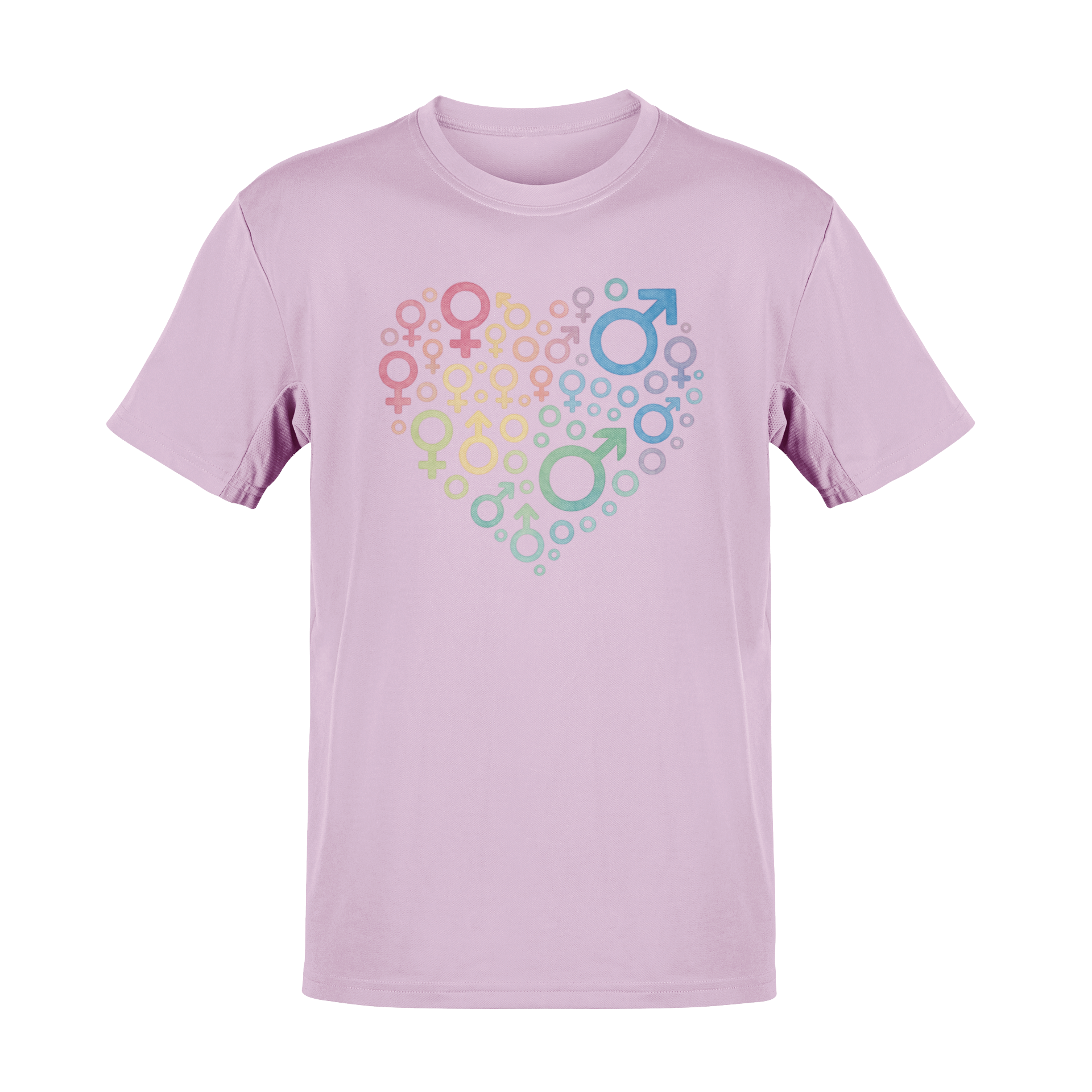 Gender Symbol Heart ( 2) Unisex Shirt - Pride LGBTQ+ Inclusive Watercolor Tee